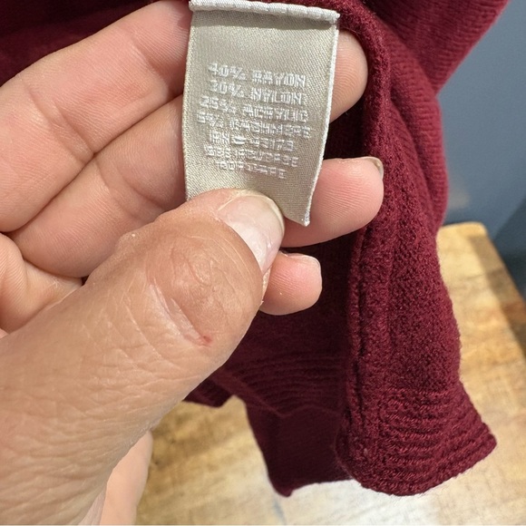 Joan Vass Maroon Poncho Sweater - Picture 5 of 11